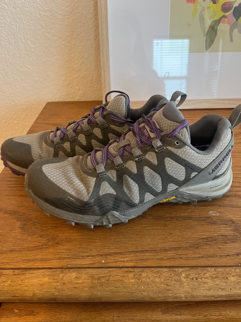 Merrell Women's Gray and Purple Trail hiking Shoes